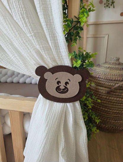 Embrasses de rideaux petit ourson - lot de 2