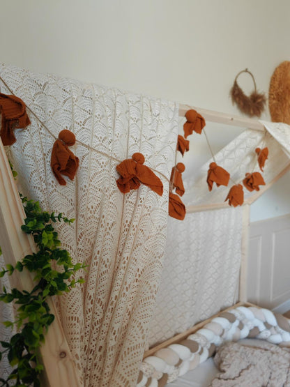 Guirlande jute et gaz de coton - Sur mesure