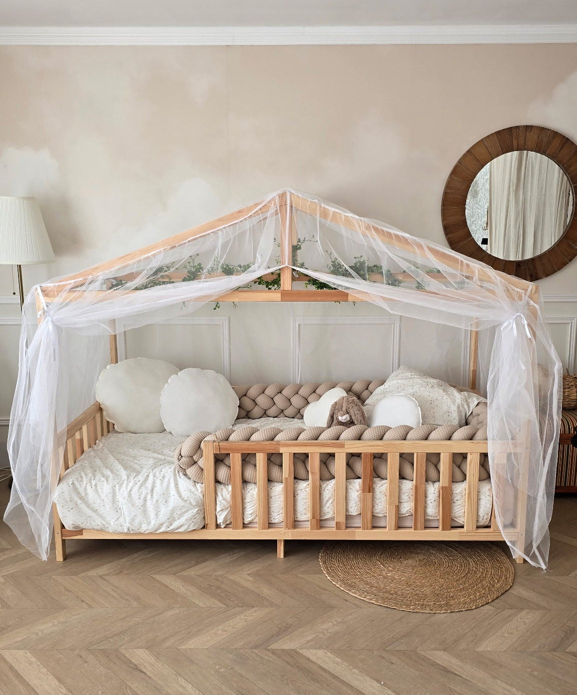 Moustiquaire de lit cabane modèle B sur mesure
