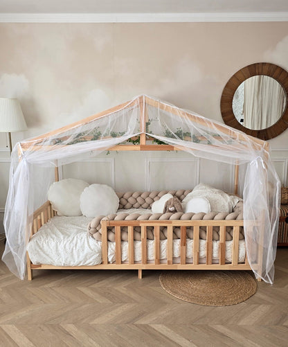 Moustiquaire de lit cabane modèle B sur mesure