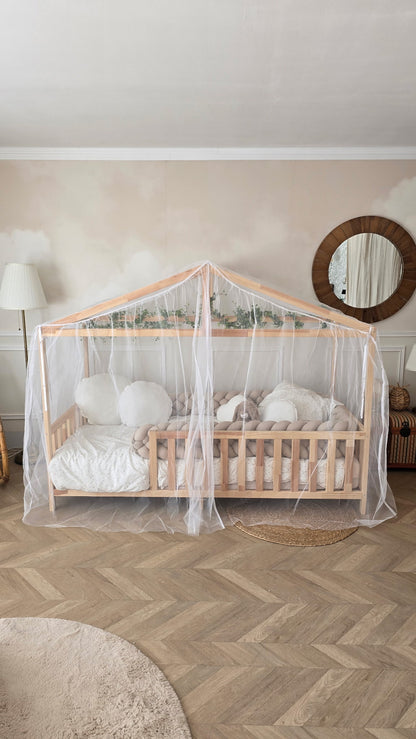 Moustiquaire de lit cabane modèle B sur mesure