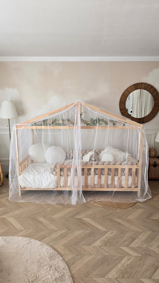 Moustiquaire de lit cabane modèle B sur mesure