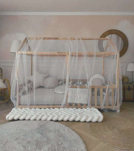 Moustiquaire de lit cabane modèle A sur mesure