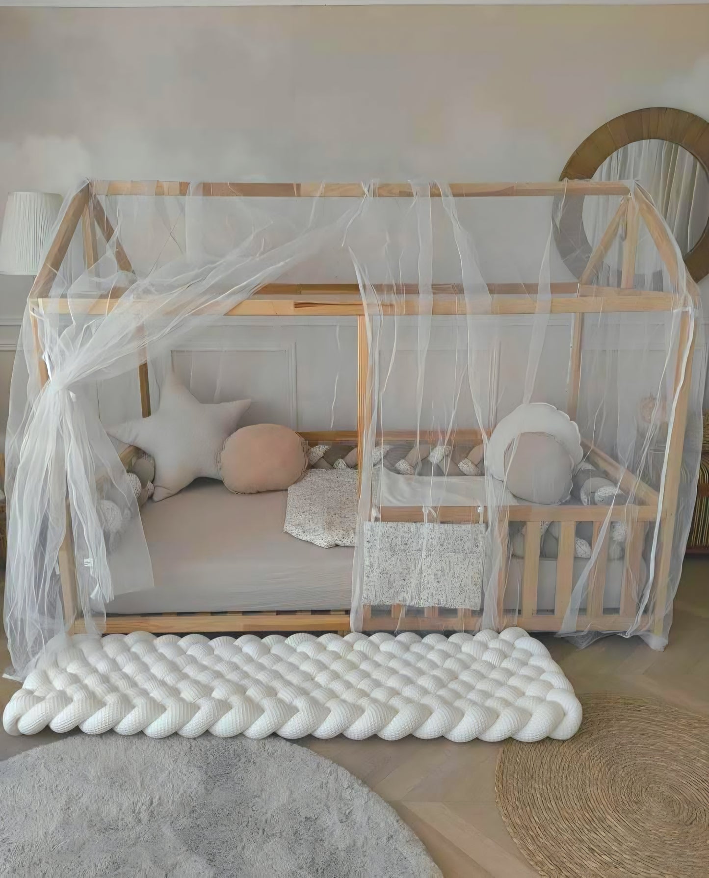 Moustiquaire de lit cabane modèle A sur mesure