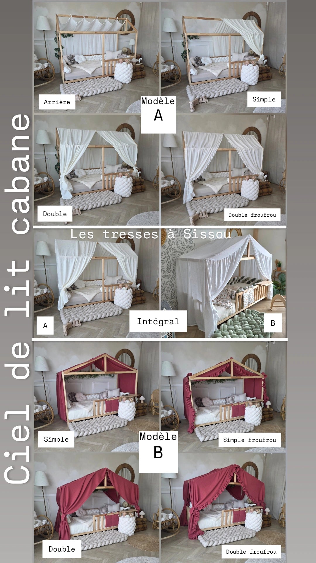 Destockage ciel de lit modèle B