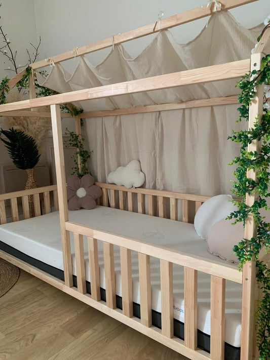 Lit cabane en bois 90x190cm