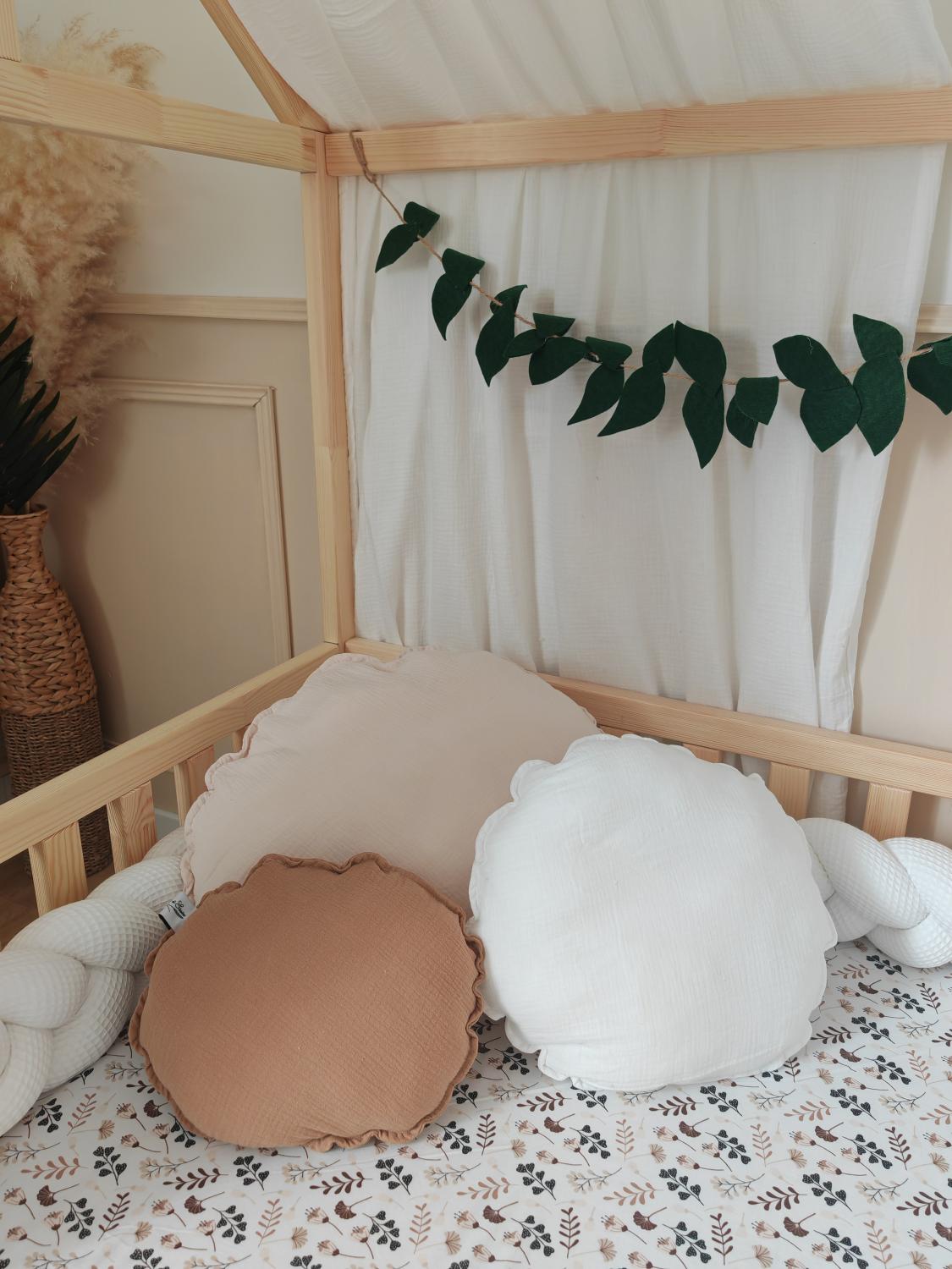 Lot coussins galets blanc camel et beige