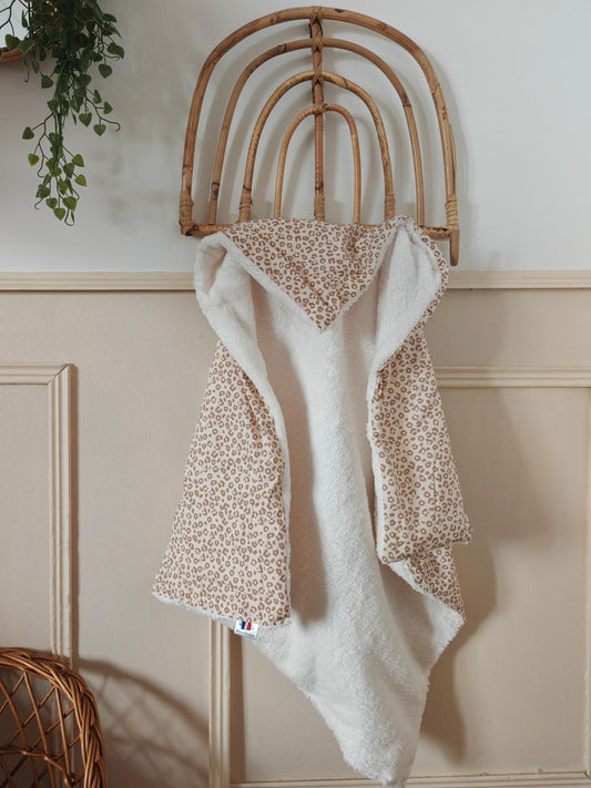 Petite couverture léopard et Fourrure écru