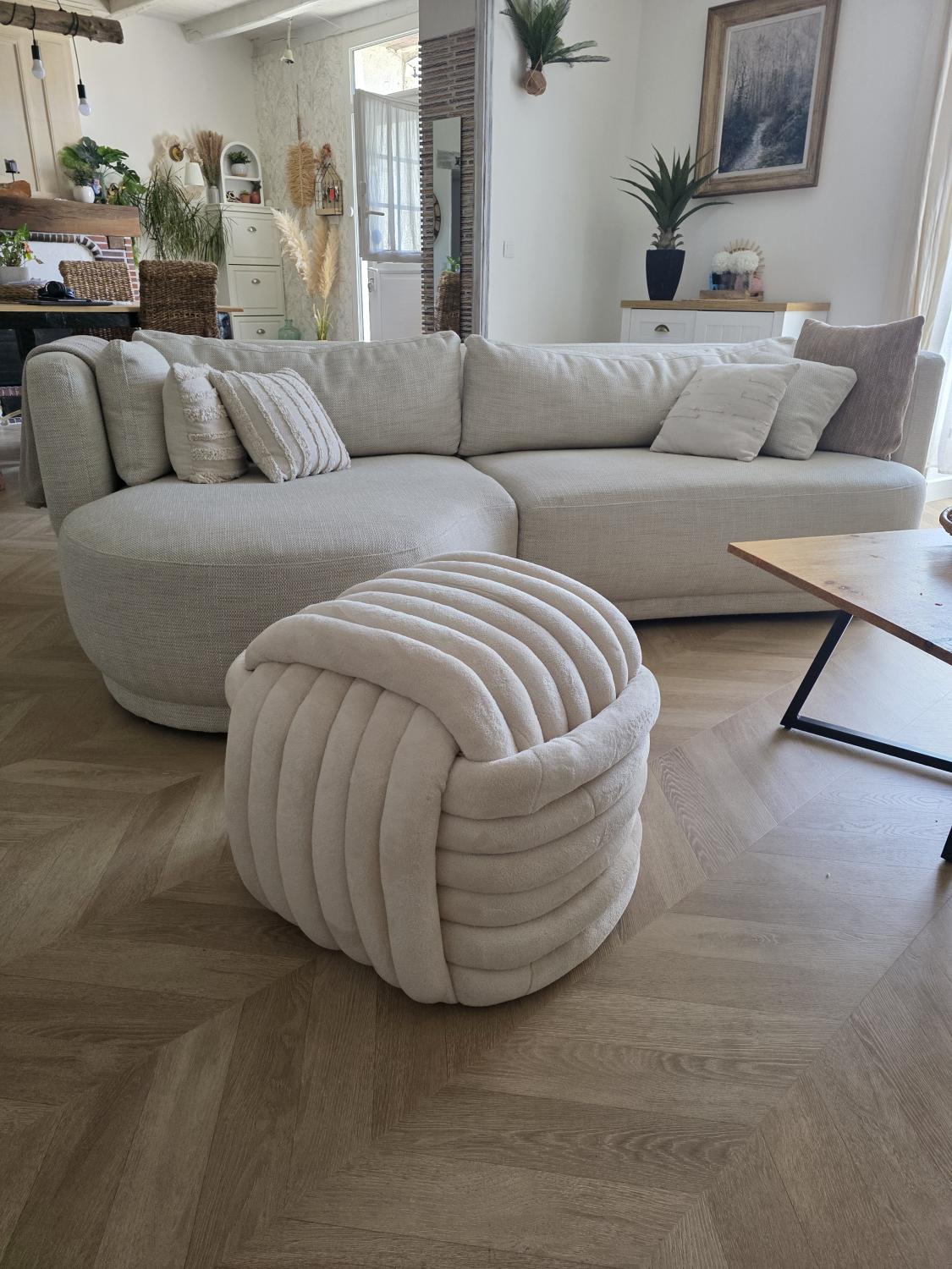 Pouf tressé - 2 tailles  - Sur mesure