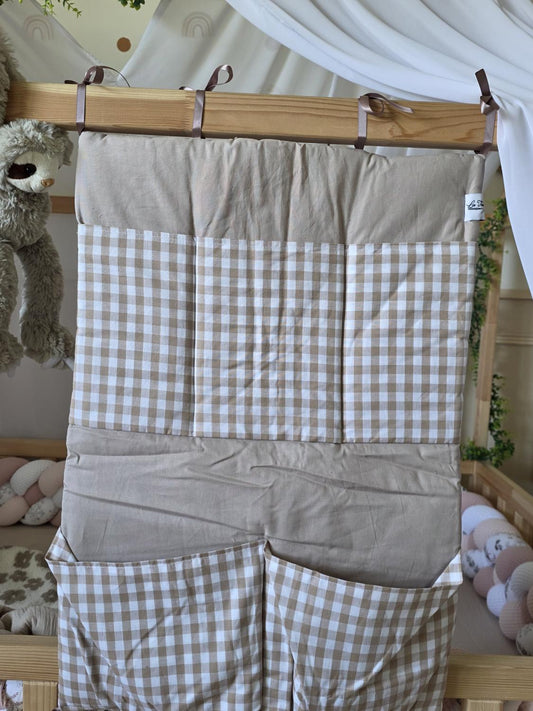 Range doudou XXL vichy beige