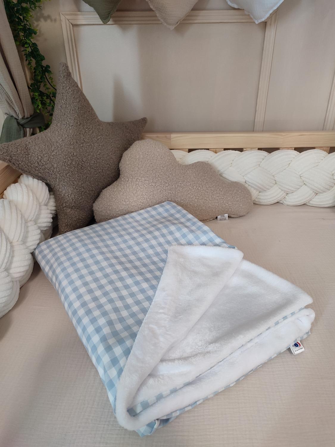 Sac de couchage Simple vichy bleu 95cm