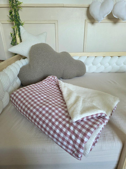 Sac de couchage Simple vichy rose 95cm