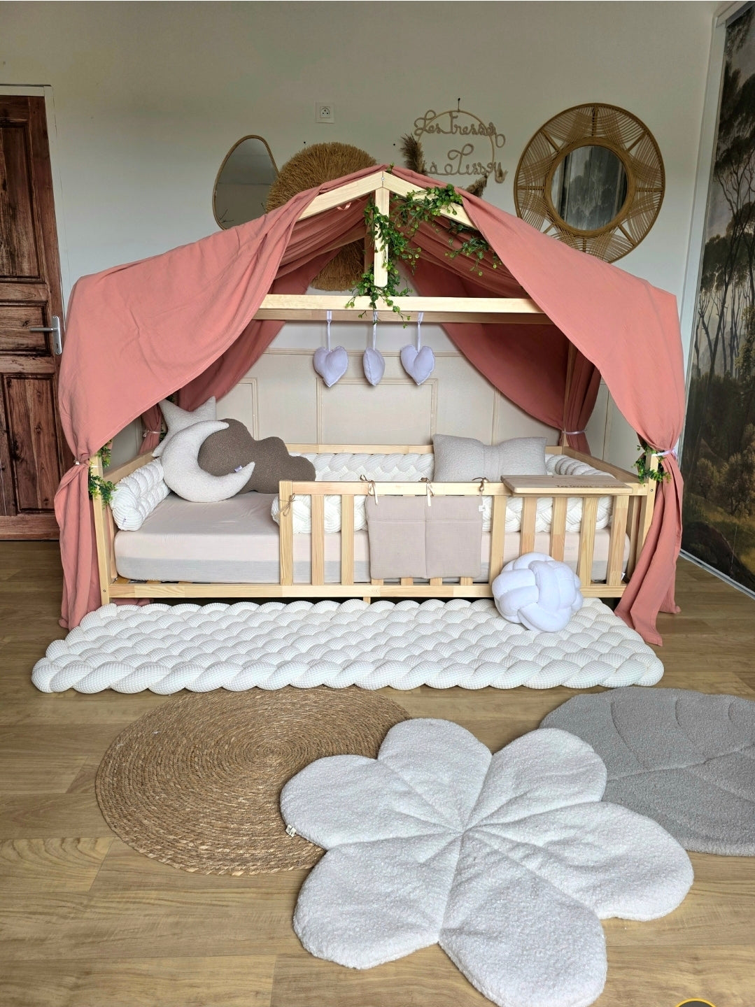 Ciel de lit cabane modèle B Double - Sur mesure