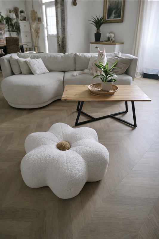 Pouf en forme de fleur taille XXL - Sur mesure