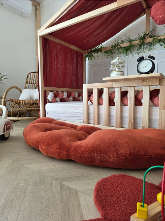 Tapis demi lune terracotta