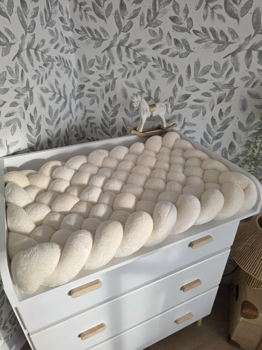 Tapis à langer tressé doudou vanille