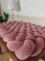 Tapis à langer tressé doudou vieux rose