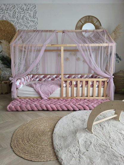 Voile de lit cabane modèle A Simple ou double - Sur mesure