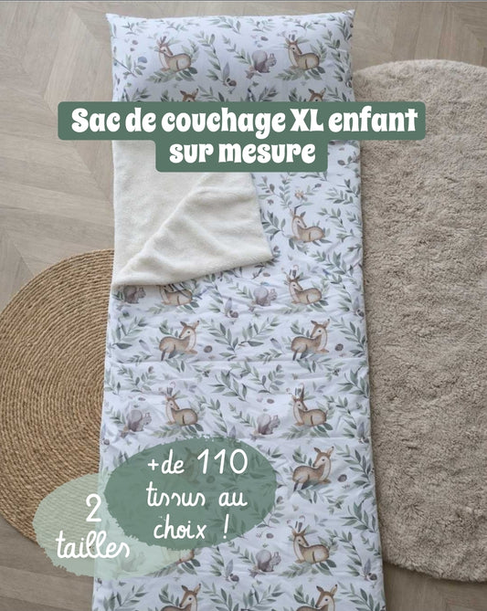 Sac de couchage XL enfant - sur mesure