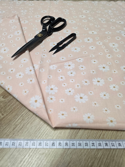 Tissu en coton - Popeline de coton - Motif Paquerettes