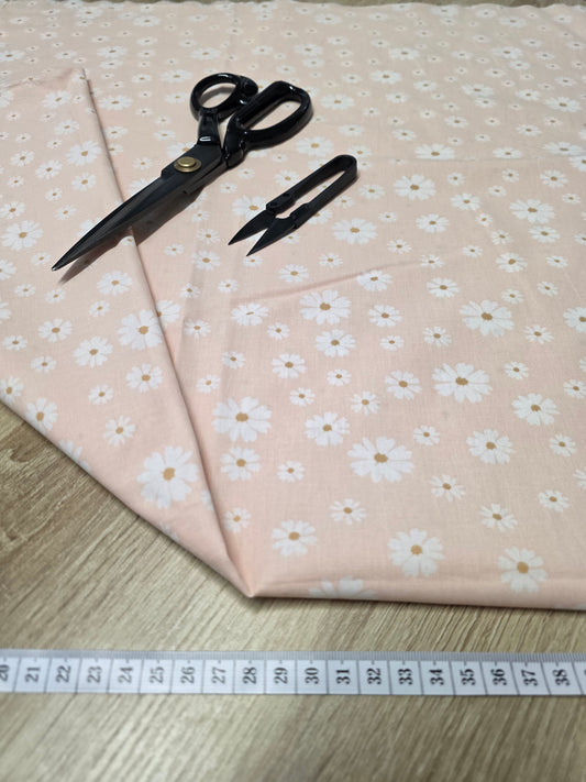 Tissu en coton - Popeline de coton - Motif Paquerettes