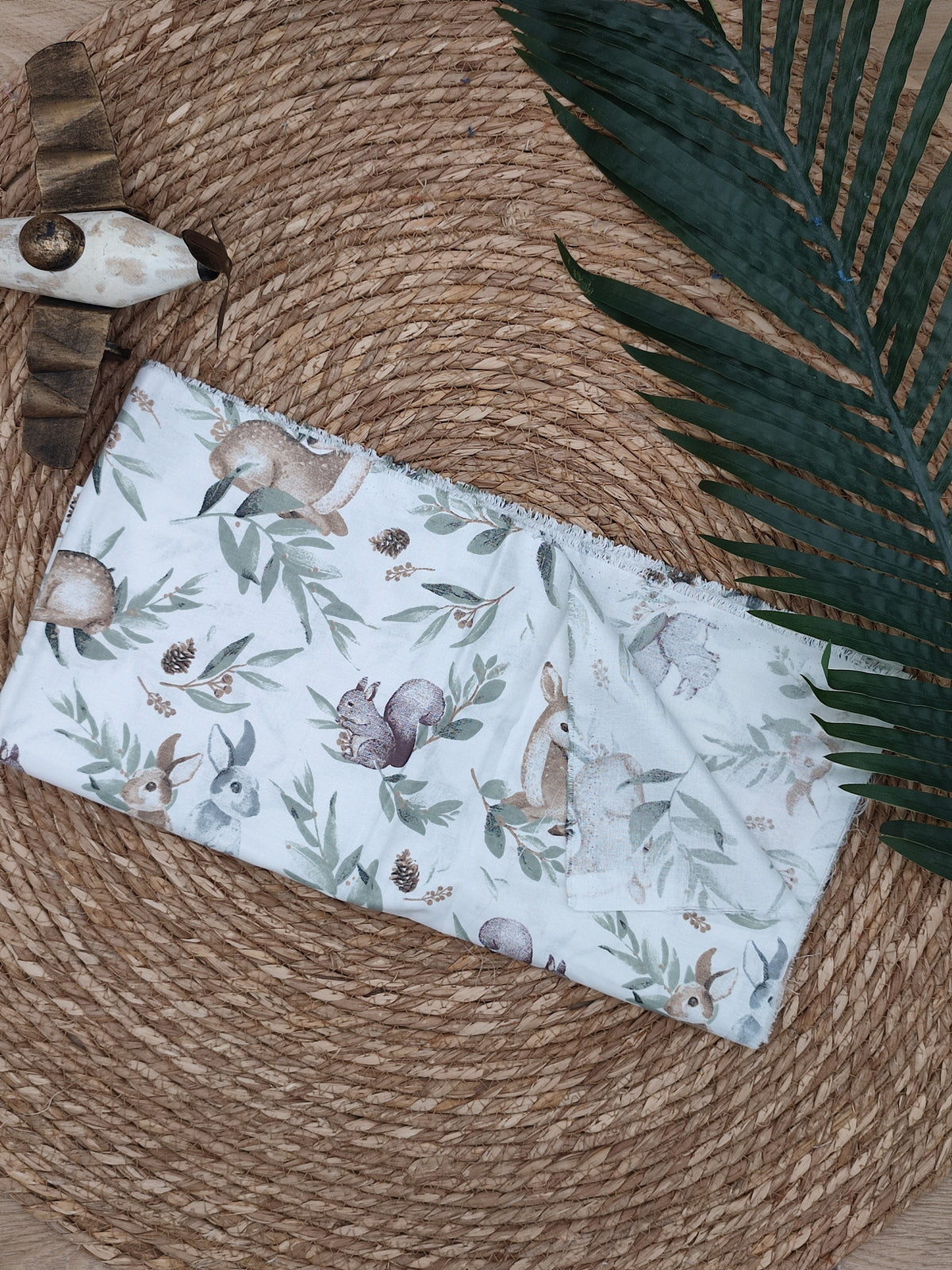 Tissu en coton - Popeline de coton - motif Biche