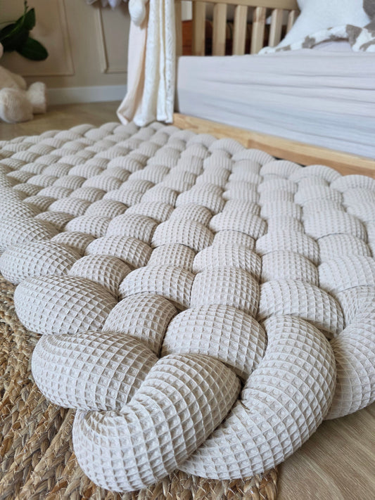 Tapis tressé 140x70cm beige