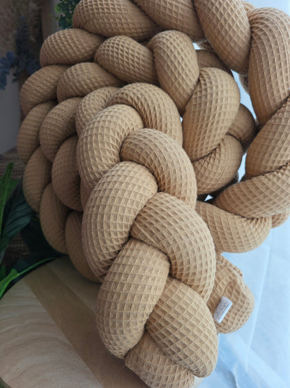Tresse de lit 3 brins 300cm nid d'abeille camel