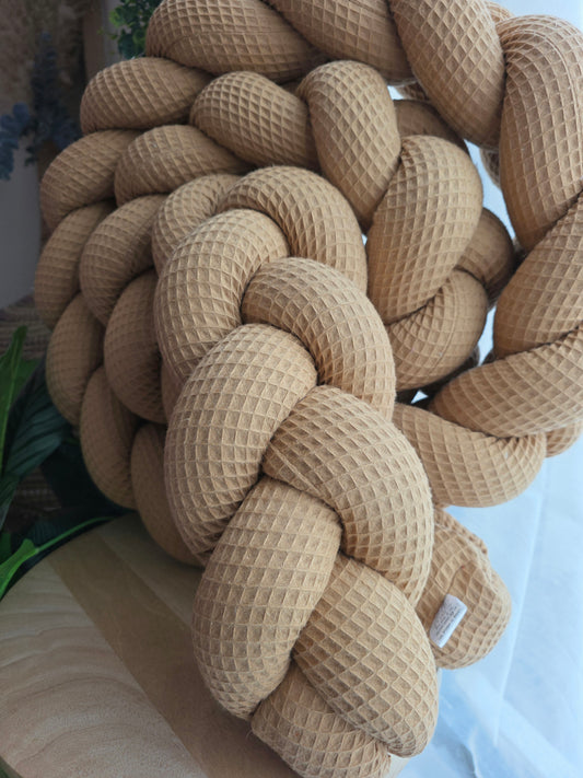 Tresse de lit 3 brins 300cm nid d'abeille camel
