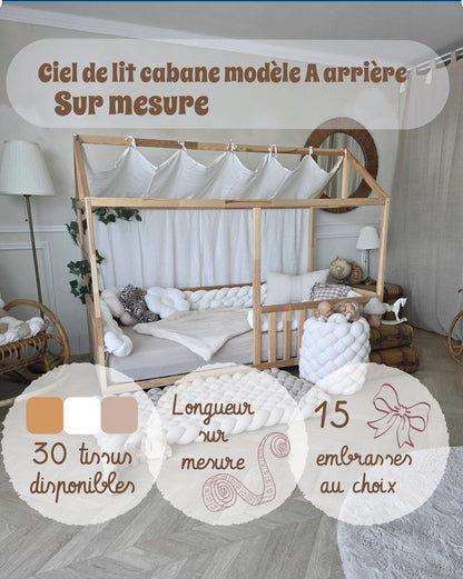 Ciel de lit modèle A arrière - Sur mesure