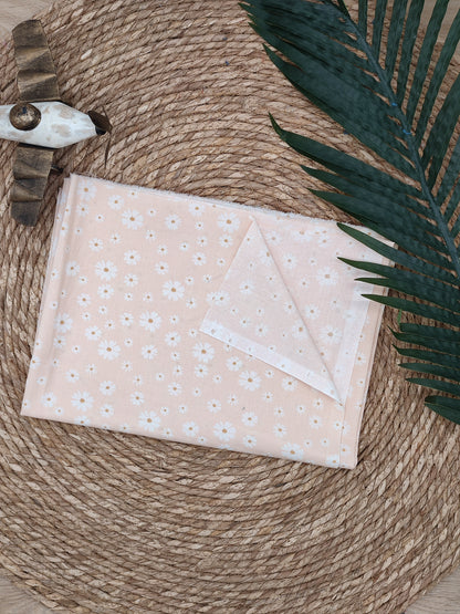 Tissu en coton - Popeline de coton - Motif Paquerettes