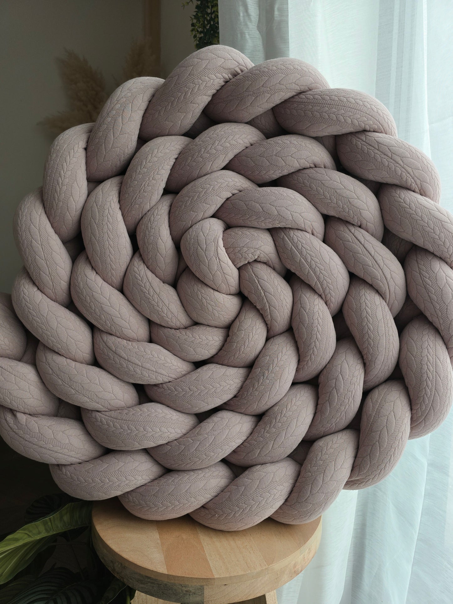 Tresse de lit 4 brins 500cm tricot sable déstockage