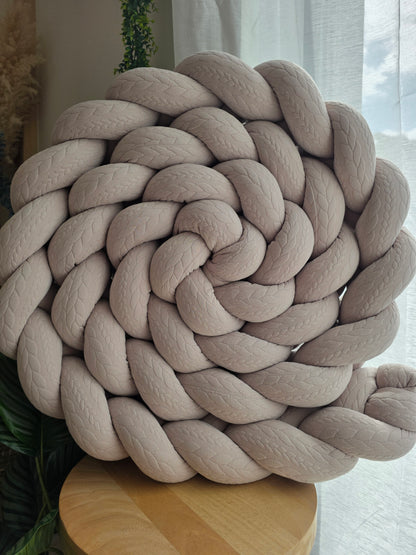 Tresse de lit 3 brins 200cm tricot sable déstockage