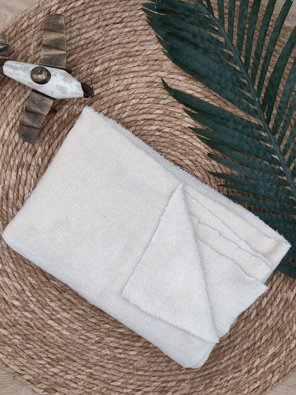Tissu Doudou - Polaire Beige