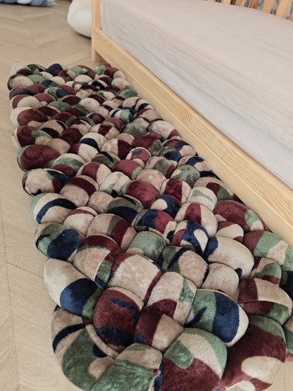 Tapis tressé 100x40cm doudou militaire déstockage