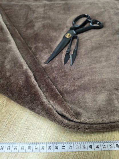Tissu Doudou - Polaire Chocolat