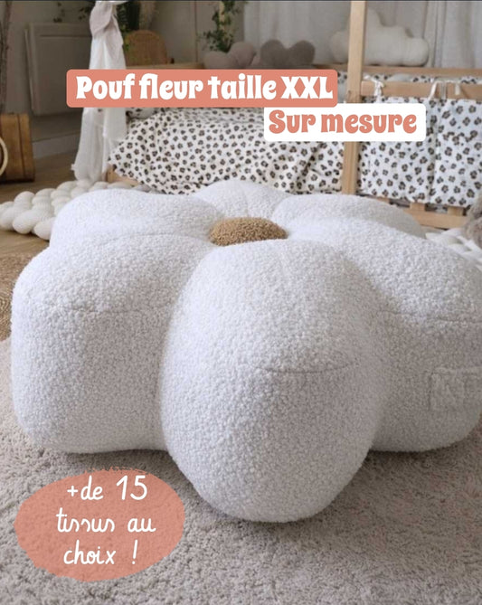 Pouf en forme de fleur taille XXL - Sur mesure