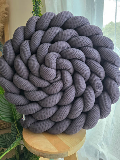 Tresse de lit 4 brins 460cm nid d'abeille aubergine déstockage
