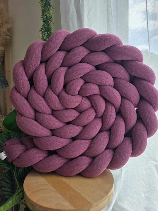 Tresse de lit 3 brins 420cm tricot violet déstockage