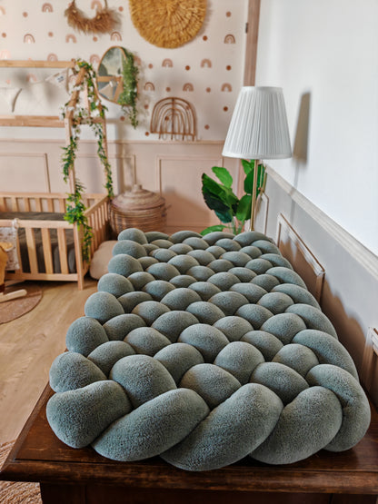 Tapis à langer tressé doudou olive