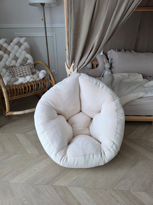 Tapis 2 en 1 fauteuil doudou beige