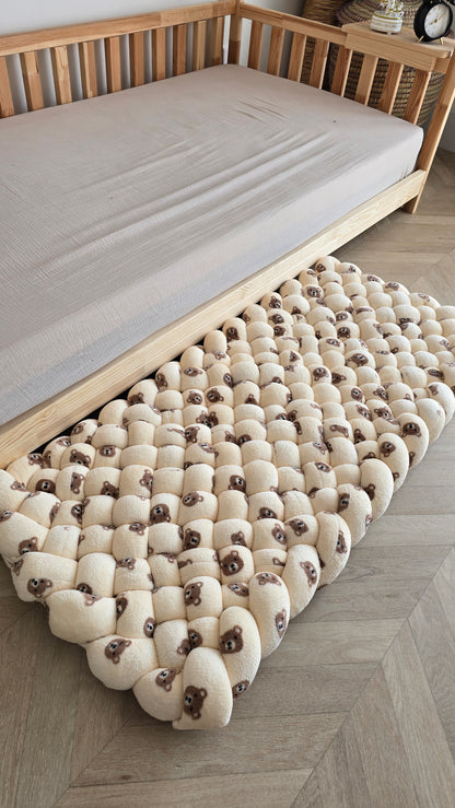 Tapis tressé 120x60cm doudou ourson déstockage