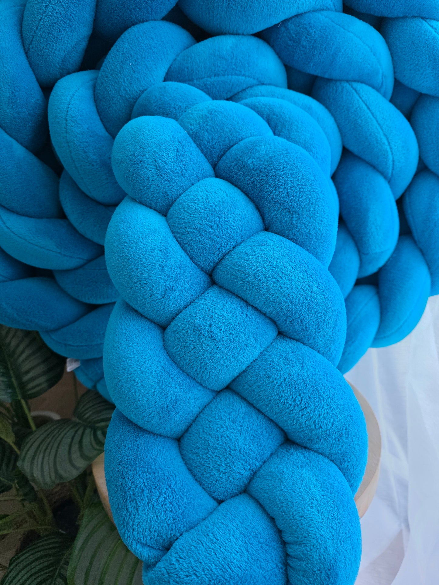 Tresse de lit 4 brins 460cm doudou turquoise déstockage