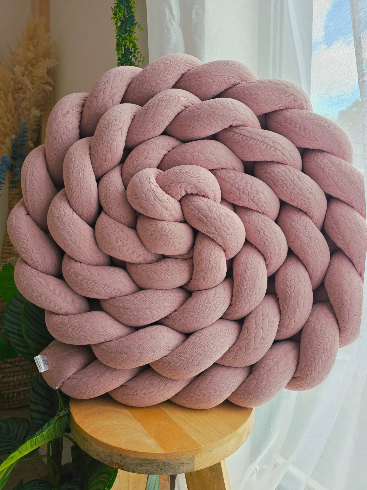 Tresse de lit 4 brins 500cm tricot lavande déstockage