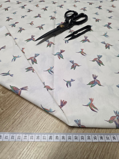 Tissu en coton - Popeline de coton - Motif Colibri
