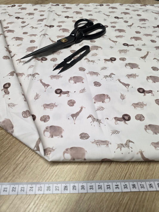 Tissu en coton - Popeline de coton - motif Zèbre