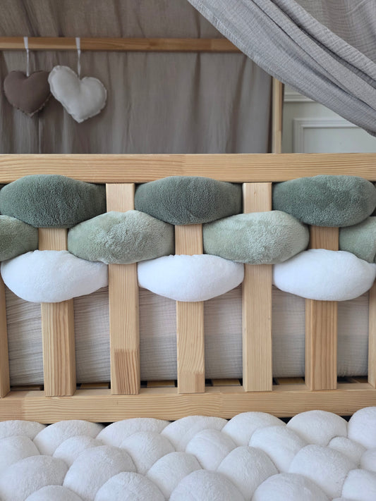 Lot de 3 brins - doudou blanc jade et olive