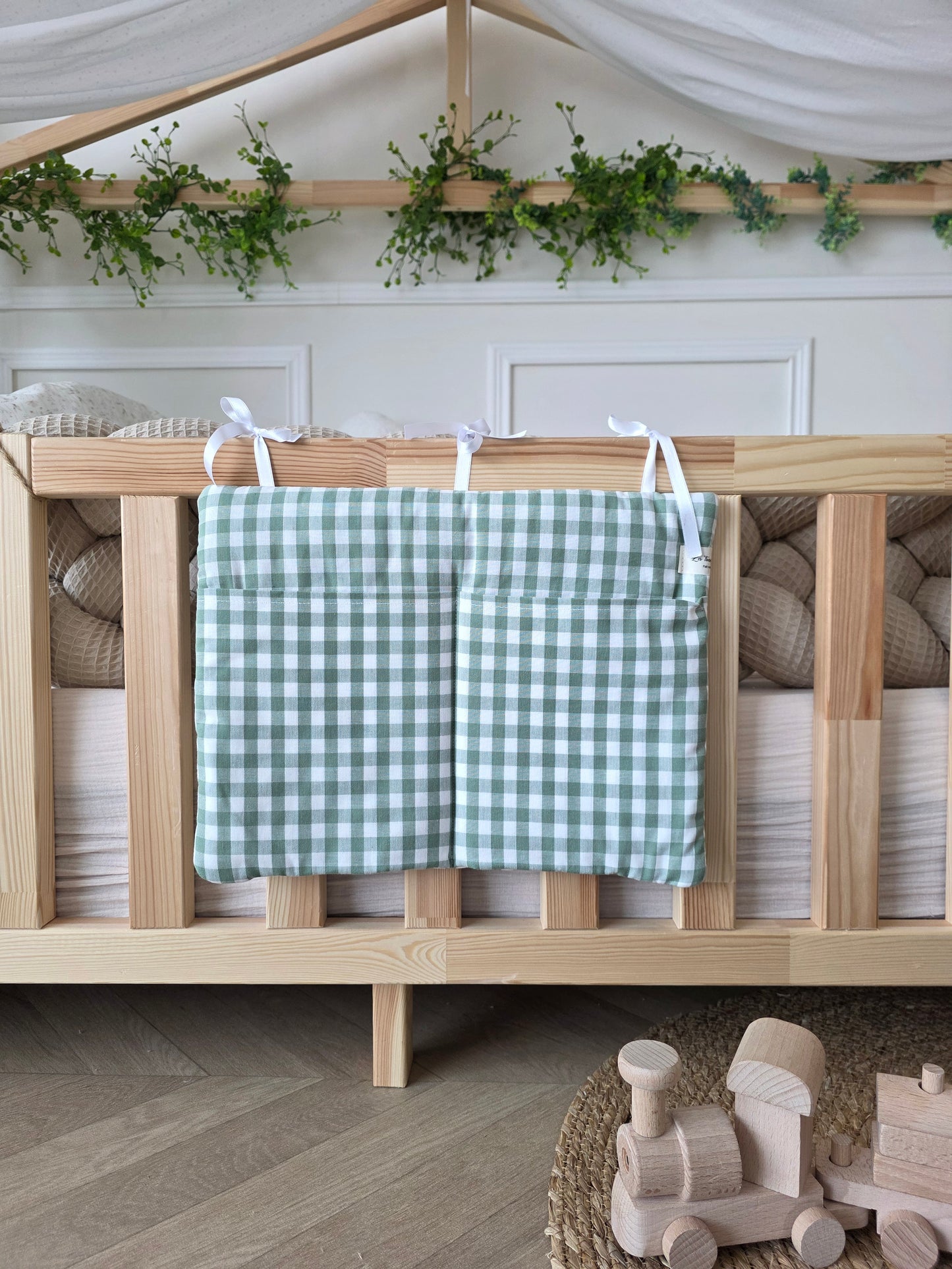 Range doudou vichy vert