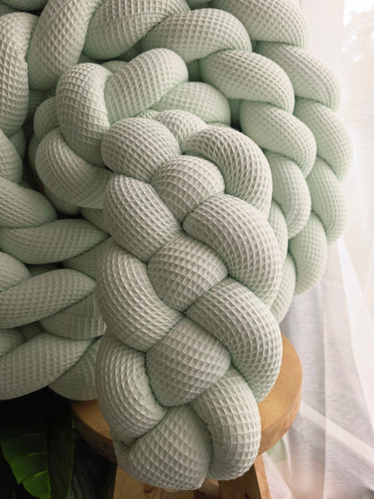 Tresse de lit 4 brins 460cm nid d'abeille menthe