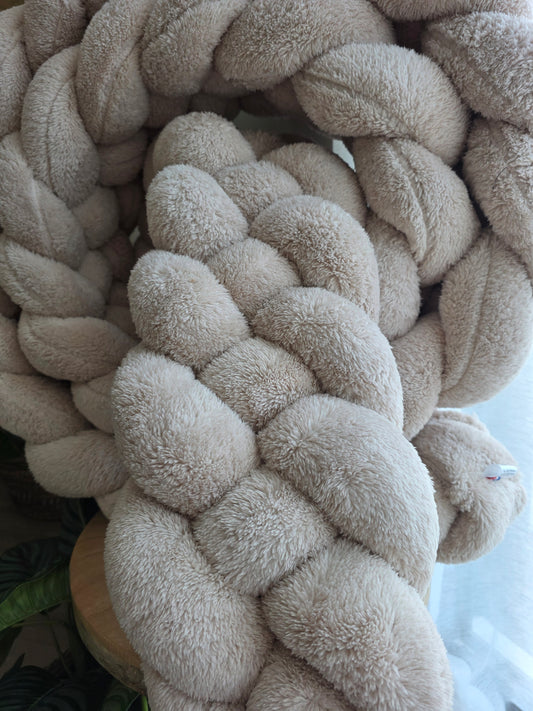 Tresse de lit 4 brins 420cm fourrure beige déstockage